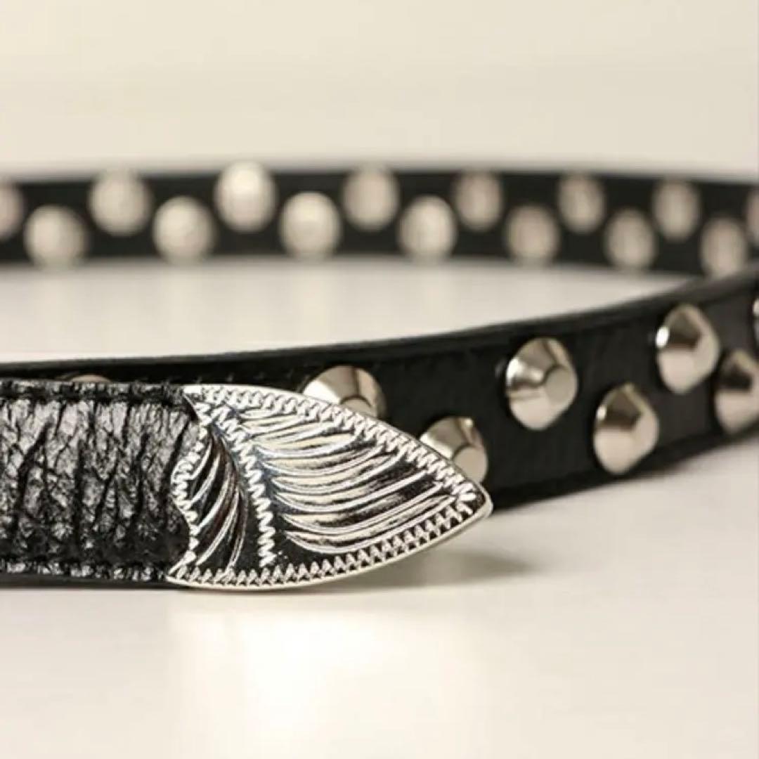 小物 elconductorH LEATHER TRAPEZOID STUDS