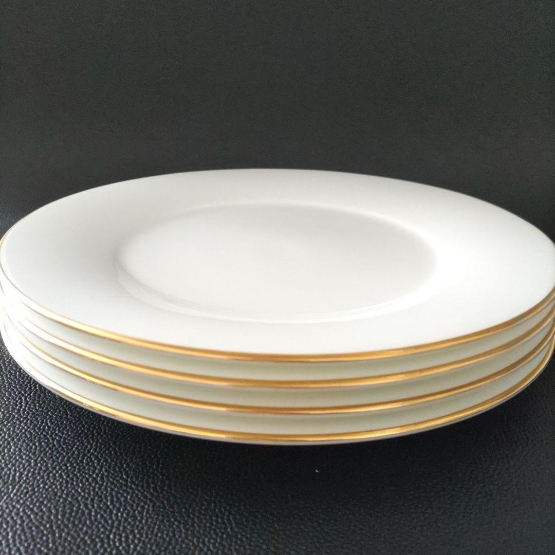 美品【ノリタケ】サンクエトワール・モデラートゴールドライン プレートセット8枚