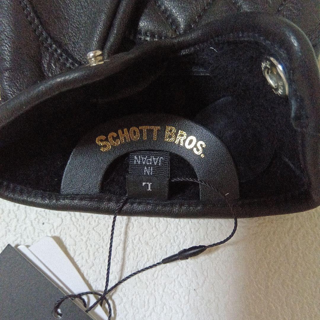 未使用 schott ショット ワンスター レザーグローブ ブラック L