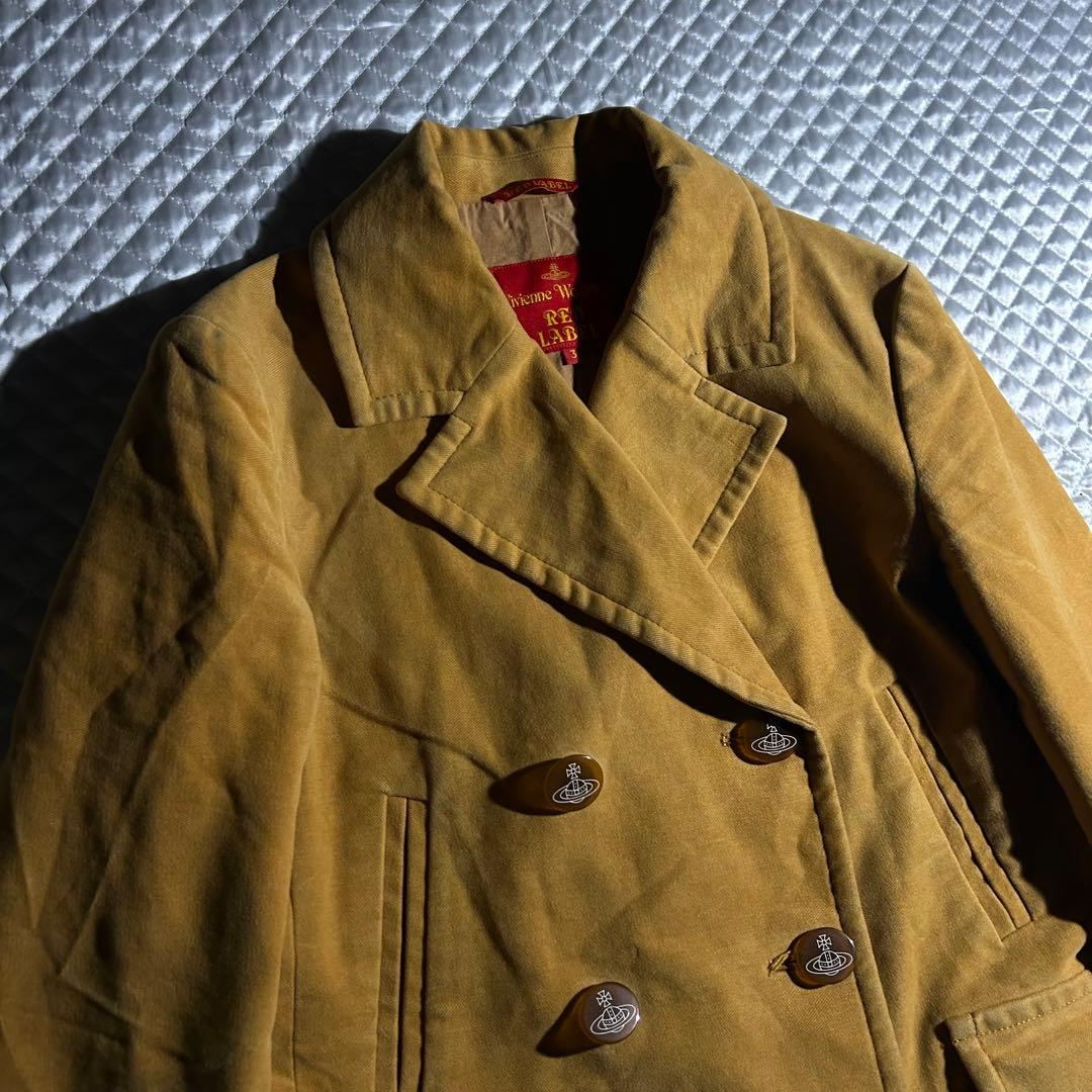 00s ヴィヴィアン コットンダブルコート ジャケット オーブ archive