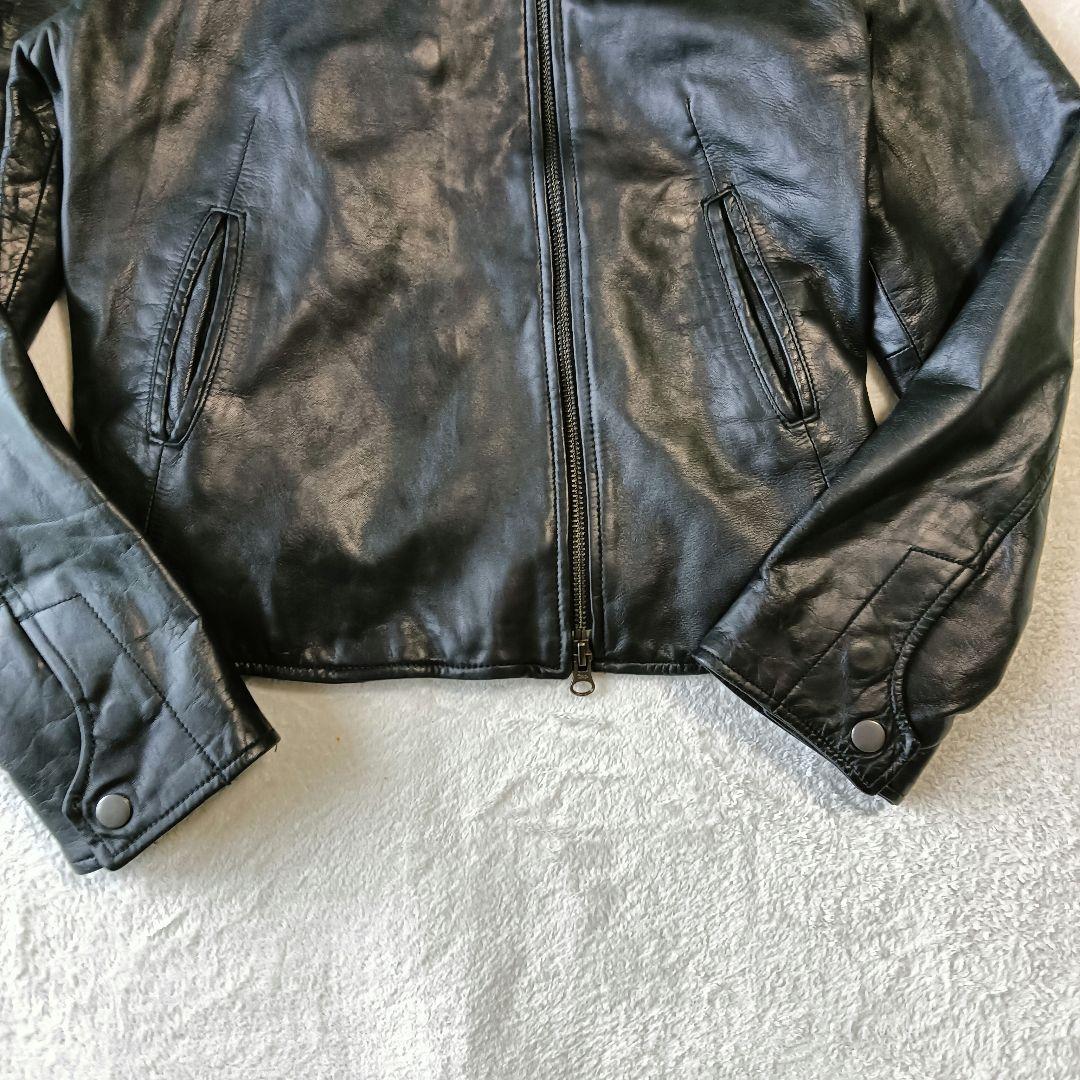 良品 00s OLD GAP レザー ダブル ライダース ジャケット ショール