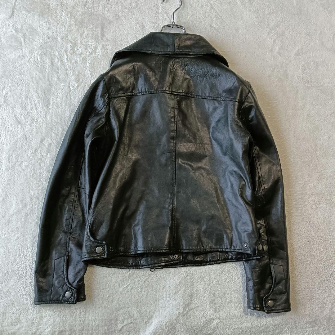 良品 00s OLD GAP レザー ダブル ライダース ジャケット ショール