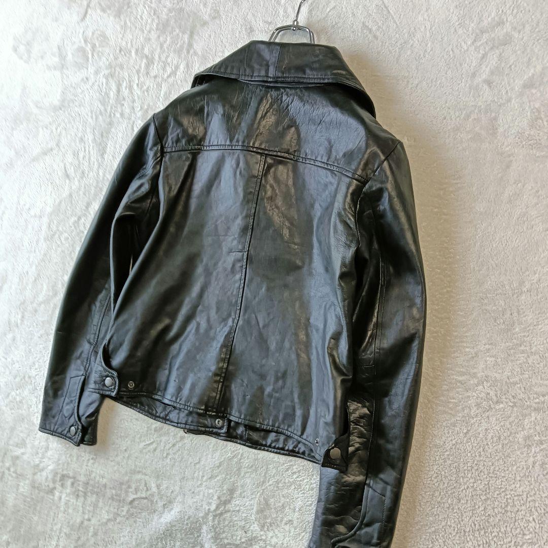 良品 00s OLD GAP レザー ダブル ライダース ジャケット ショール