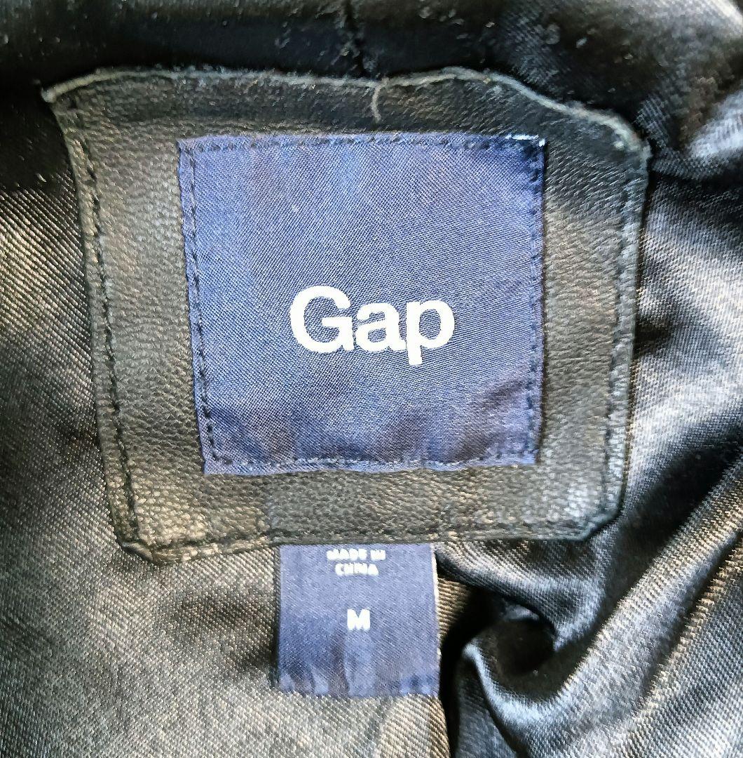 良品 00s OLD GAP レザー ダブル ライダース ジャケット ショール