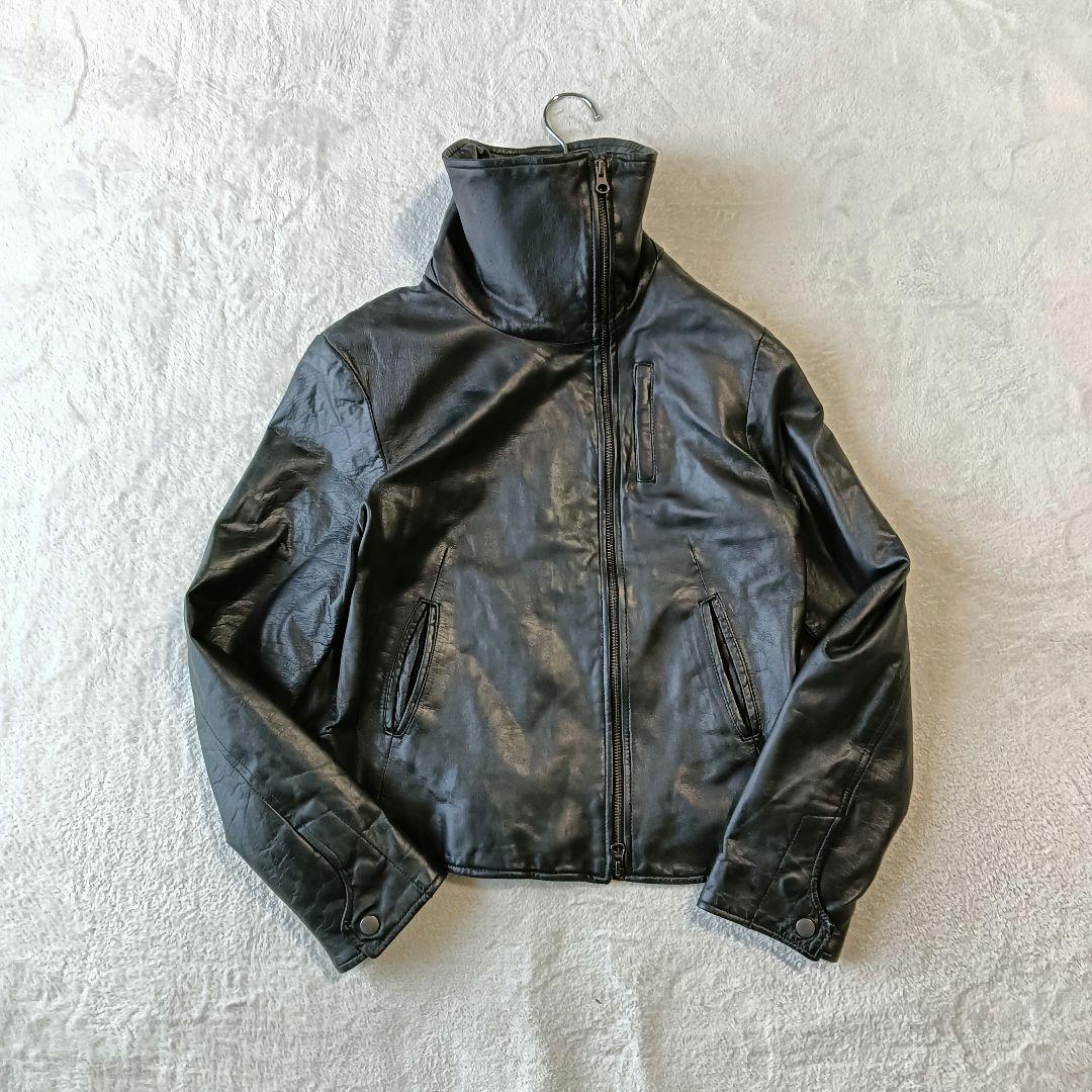 良品 00s OLD GAP レザー ダブル ライダース ジャケット ショール