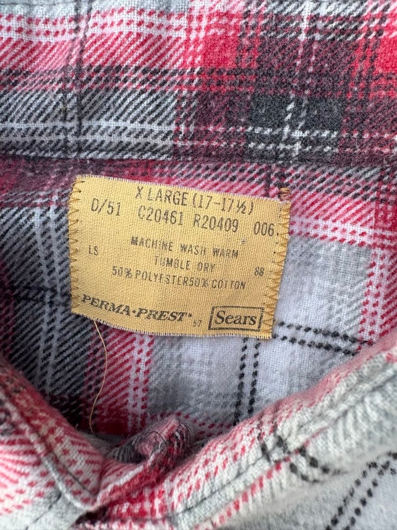 Sears チェックシャツ 70s プリネル USA