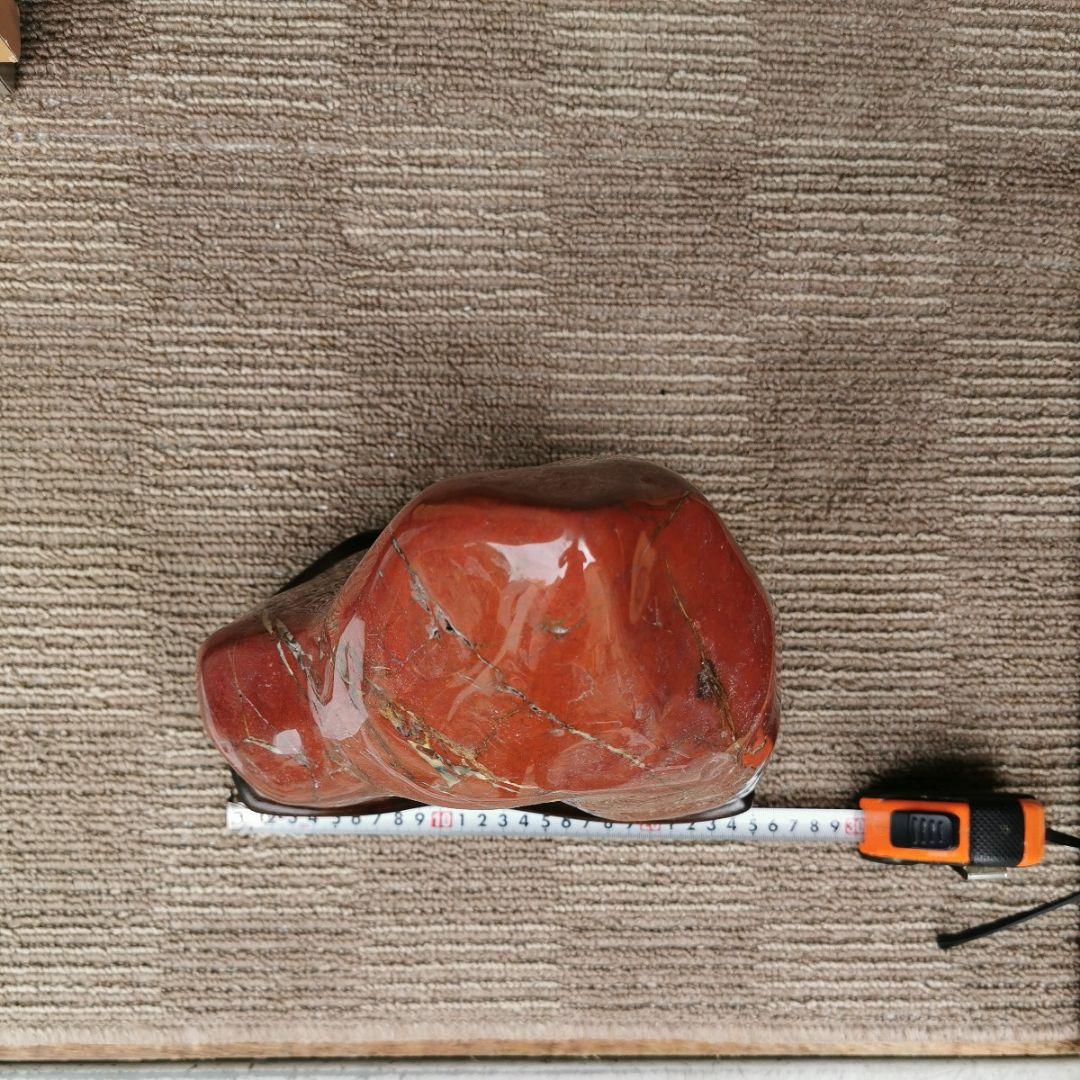 青森産　赤石　8.6キロ　鑑賞石　石　置物　オブジェ　インテリア　赤玉石