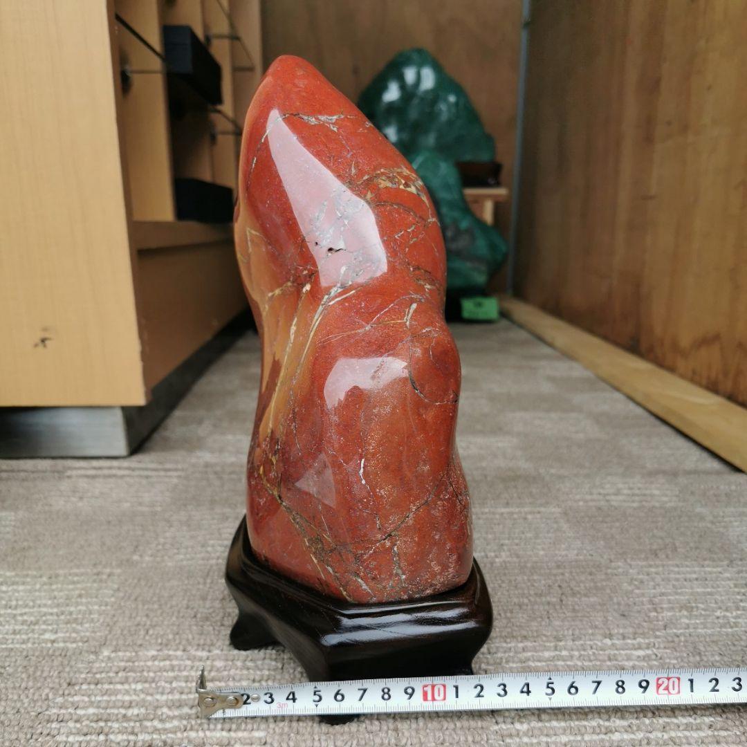 青森産　赤石　8.6キロ　鑑賞石　石　置物　オブジェ　インテリア　赤玉石