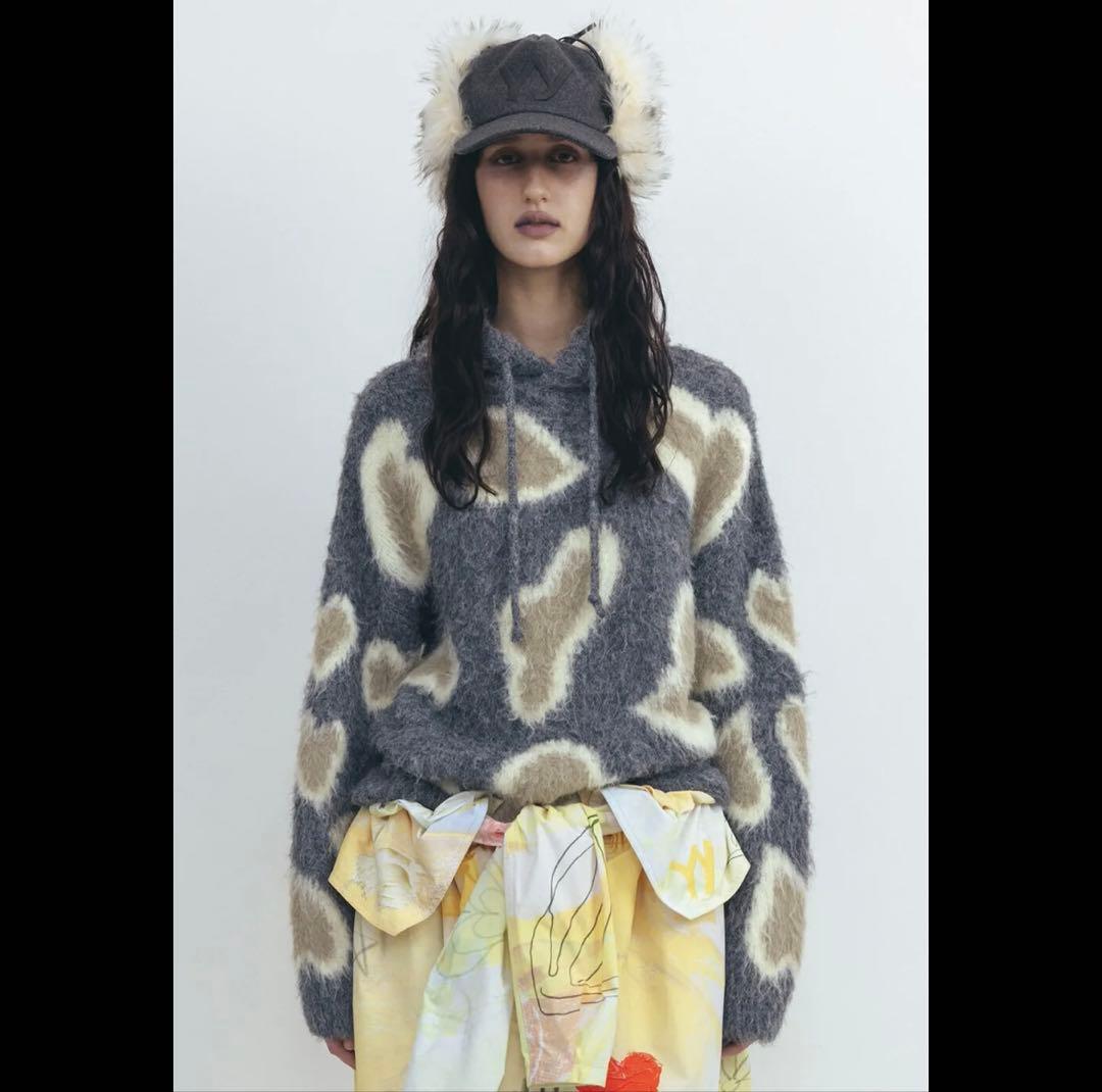 【新品未使用】open Yy ファーキャップ グレー