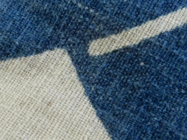 木綿・古布・火消し半纏のつなぎ布・明治期前後・と八番・繋ぎ輪違い文様