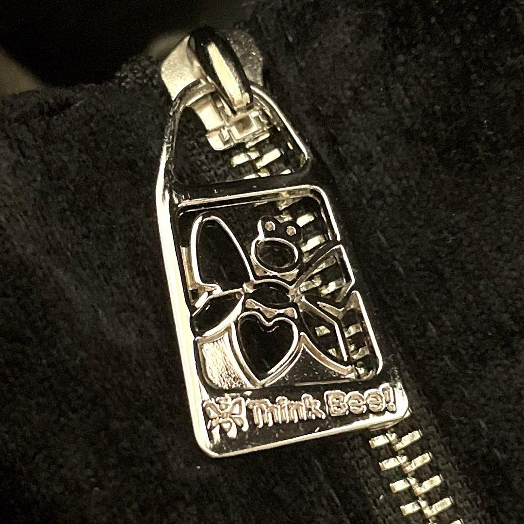 美品 シンクビー リボンズ トートバッグ バッグ ファスナータイプ 黒 ブラック