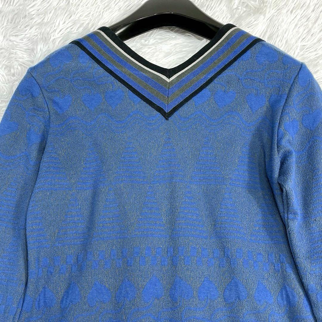 ★Vivienne Westwood★総柄 スペードハート柄 ニットワンピース2
