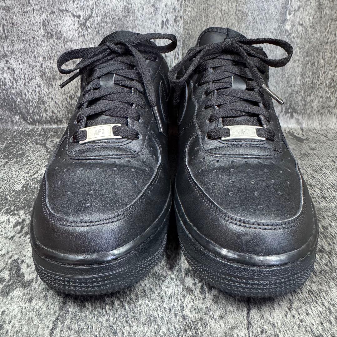 【極美品】NIKE エアフォース1 LOW 07 トリプルブラック 24cm