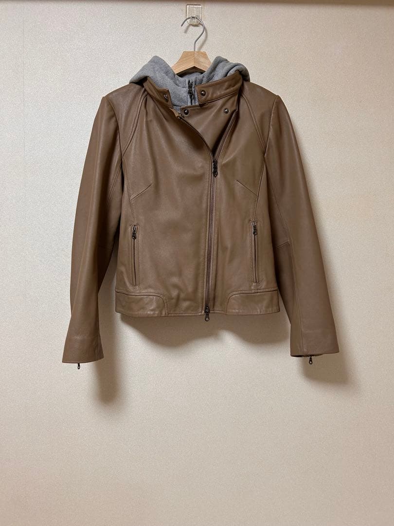 ハーニーズ ニューヨーク　レザー アシメトリージャケット