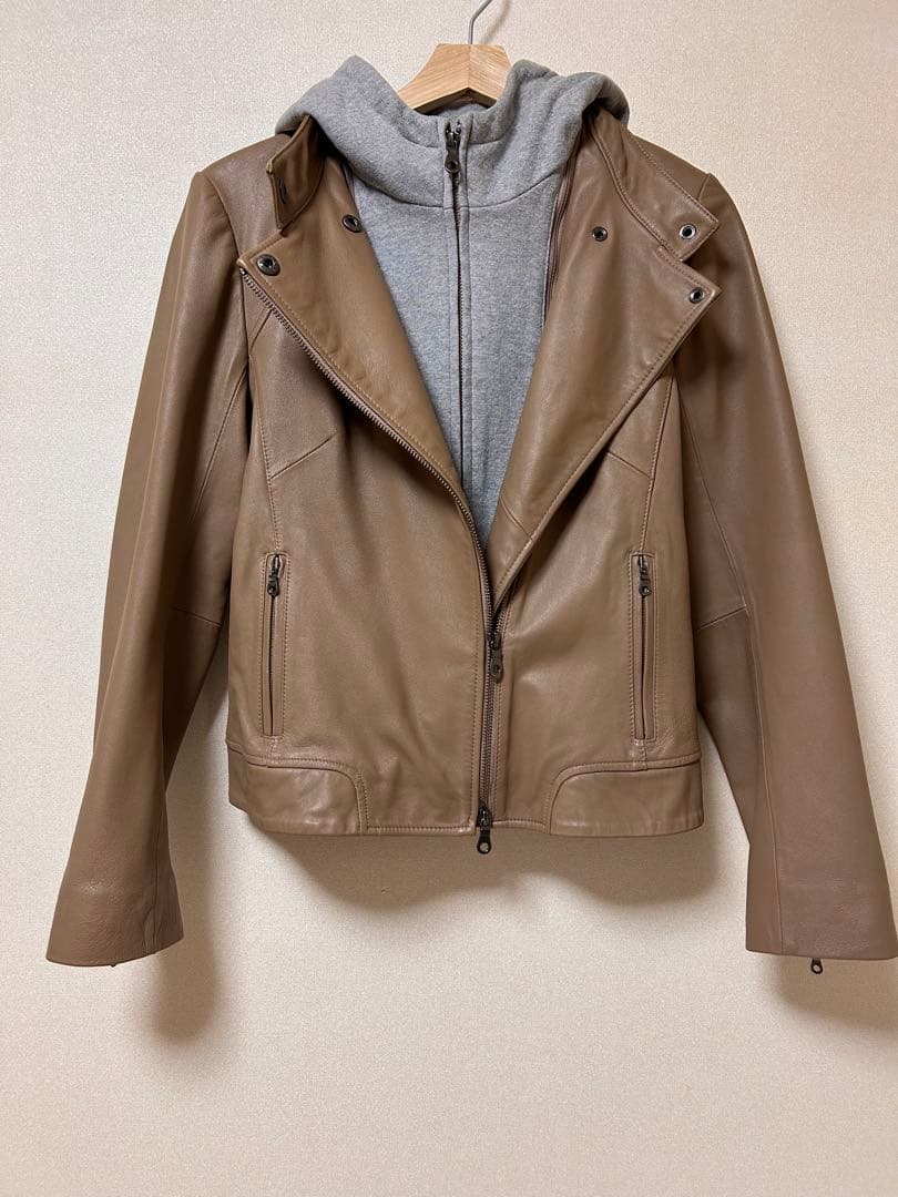 ハーニーズ ニューヨーク　レザー アシメトリージャケット