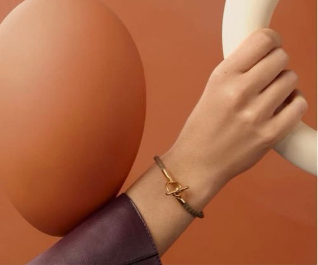 【新品未使用】Hermes グレナン　レザーブレスレット