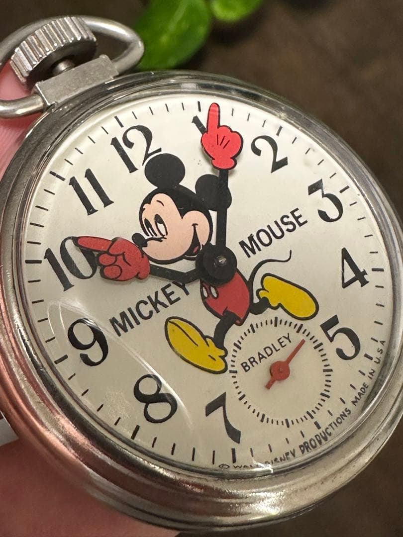 希少　レトロ　BRADLEY   ミッキー              懐中時計