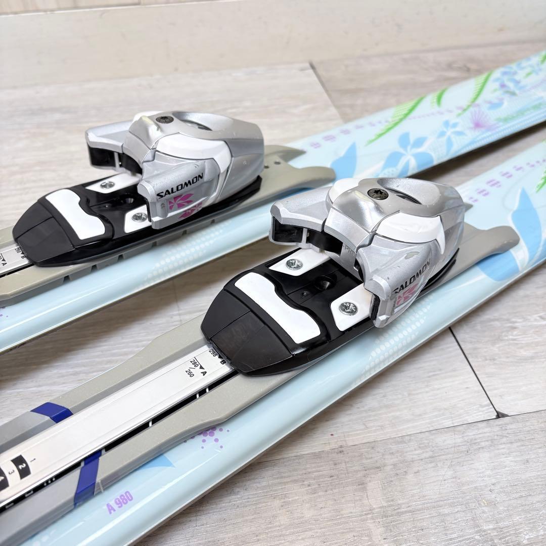 【レディーススキー】サロモン スキーセット 151cm カーボンポール