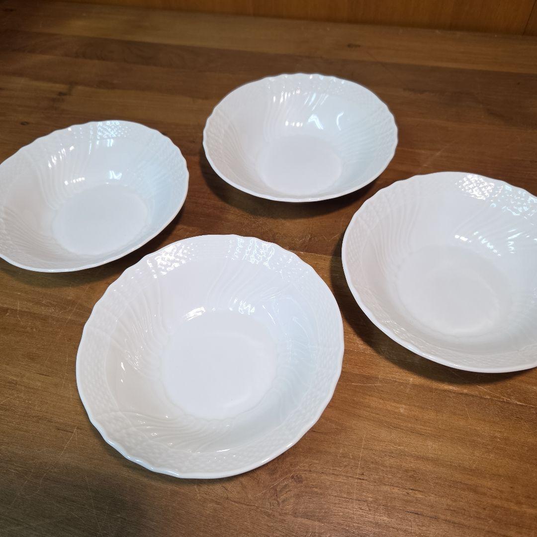 【4枚セット】リチャードジノリ ベッキオホワイト 15cm フルーツソーサー