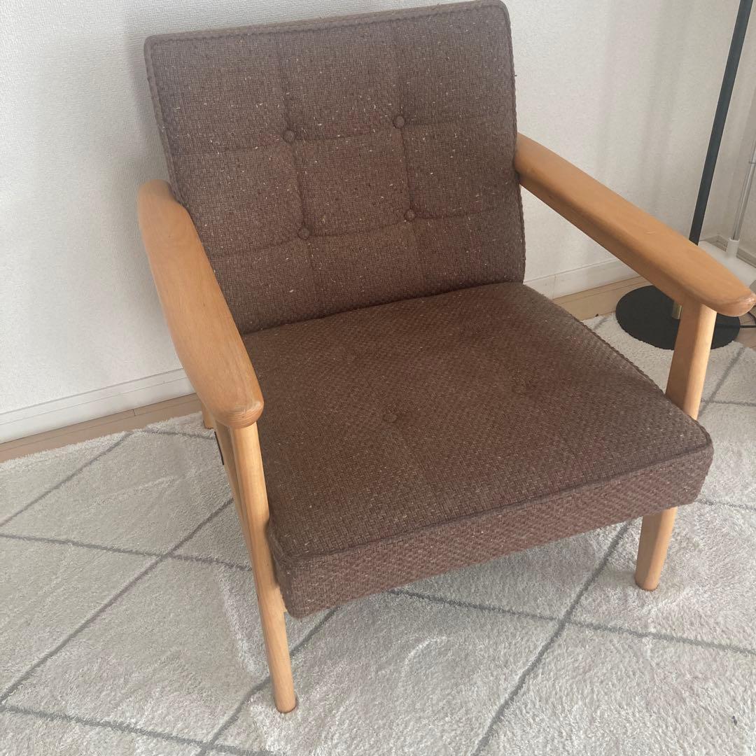 カリモク60 一人掛けチェア　ブラウン