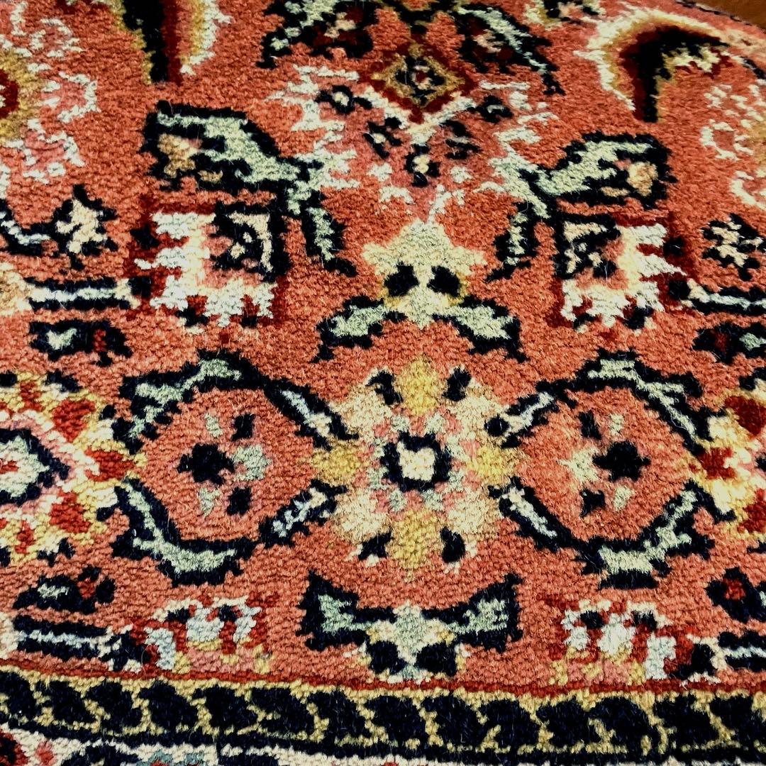 38cmx59cmアンテイク絨毯ミニラグペルシア絨毯　ヴィンテージ ラグ