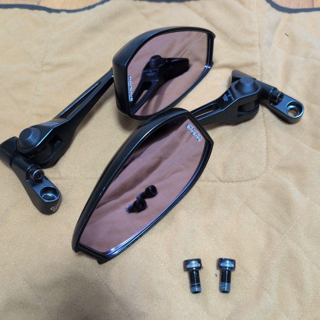 【左右セット】タナックス ナポレオン NA-014 シャークミラー7 ブラック