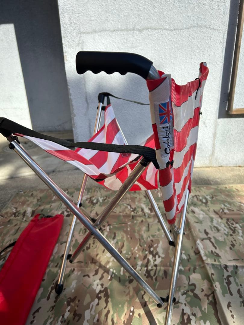 ガダバウトチェア 赤×白 ストライプ