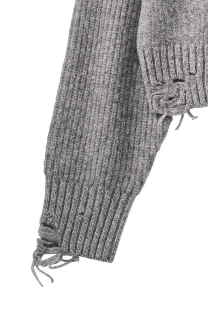 【knuth marf】buttoned high-neck knit/gray