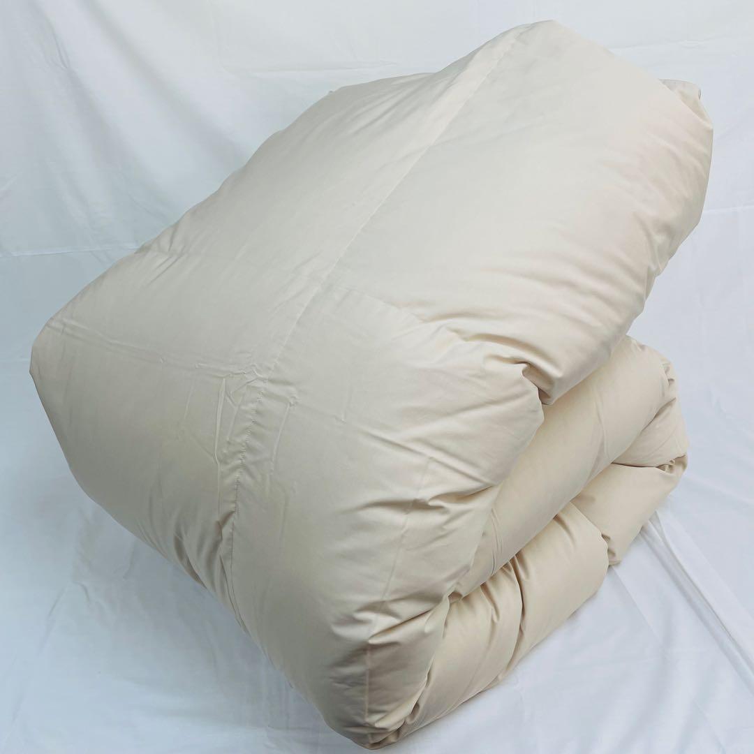 羽毛布団 キング 増量 抗菌防臭羽毛 日本製 サンドベージュ色 訳あり特価