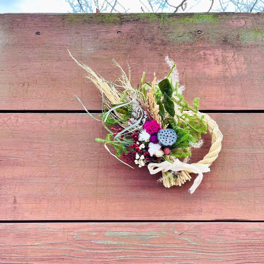 向き4種類　スワッグになるしめ縄　しめ縄スワッグ　しめ縄リース