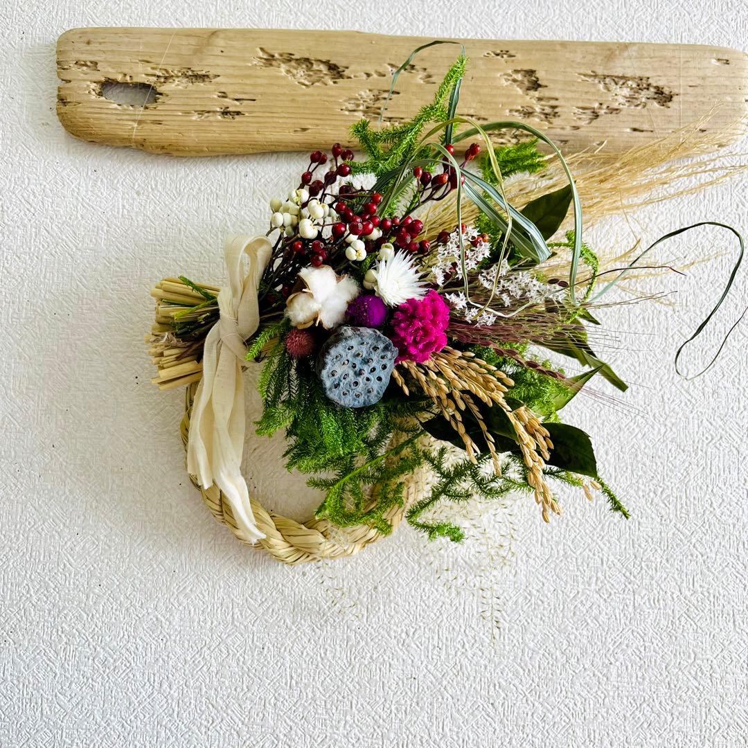 向き4種類　スワッグになるしめ縄　しめ縄スワッグ　しめ縄リース