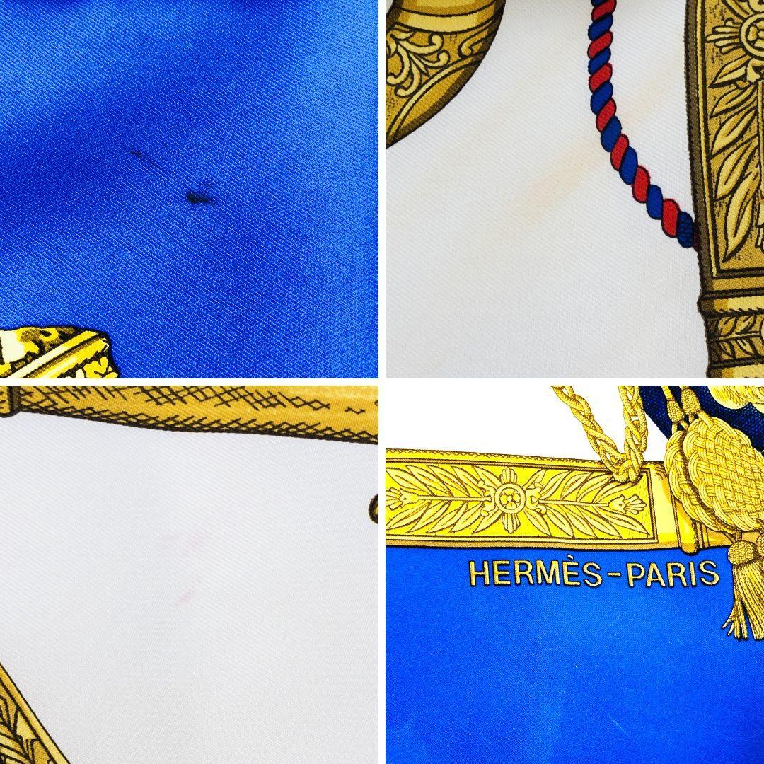 HERMES エルメス カレ90 グランユニフォーム ブルー系 タグあり