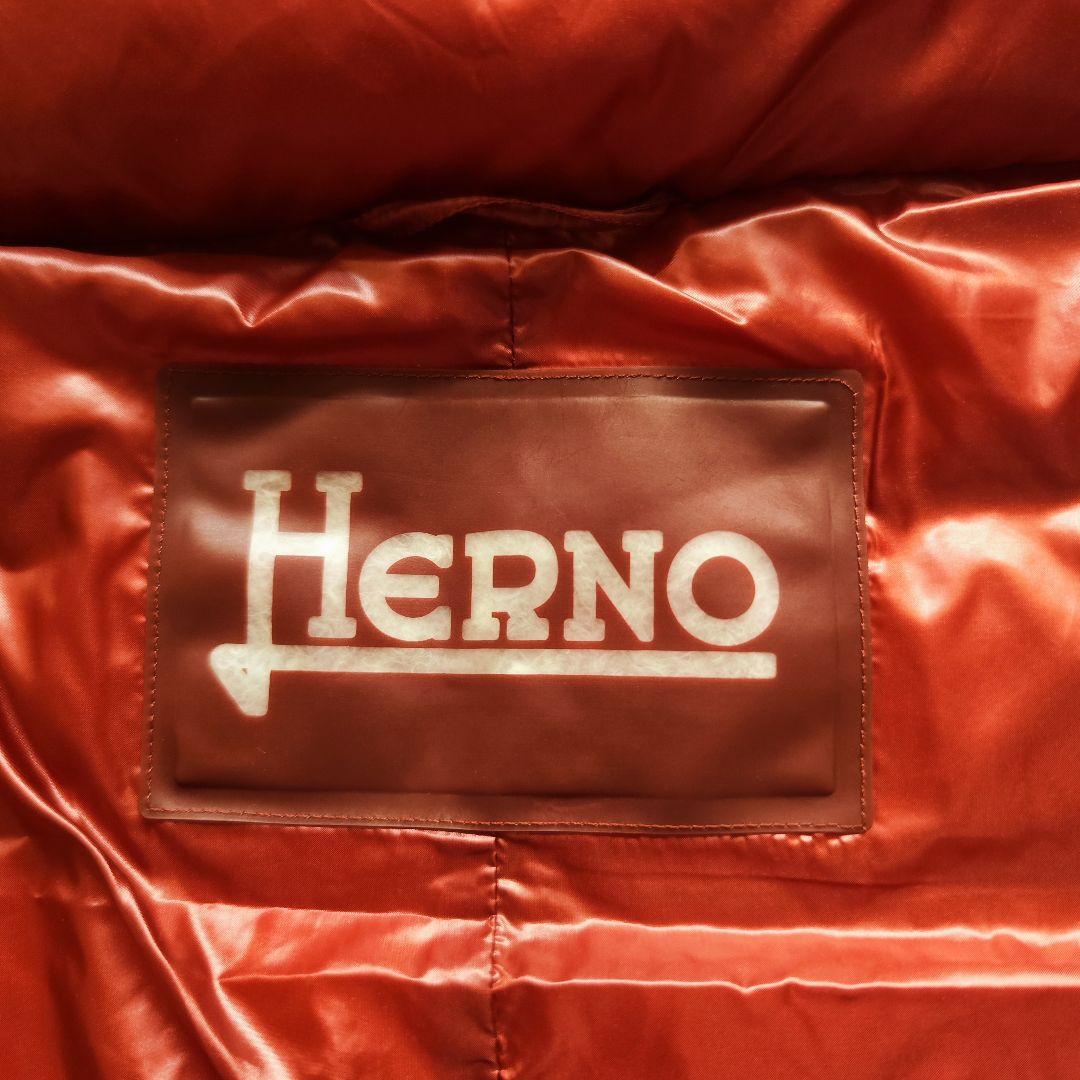 【未使用級】Hernoフード付きライトダウンベストロング丈赤48XXLサイズ