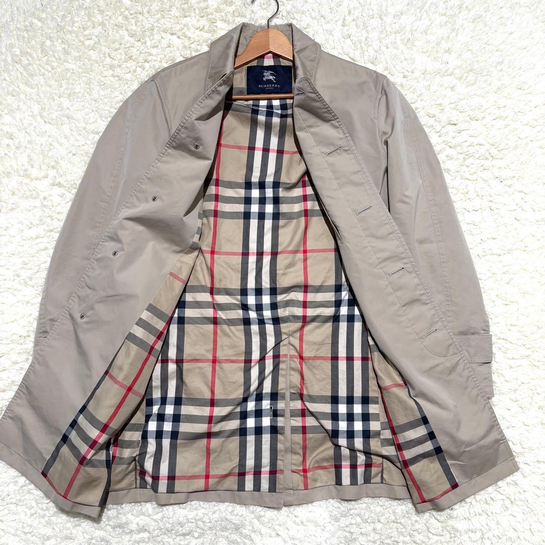 【極美品・L】バーバリー ステンカラーコート メガチェック オーバーサイズ
