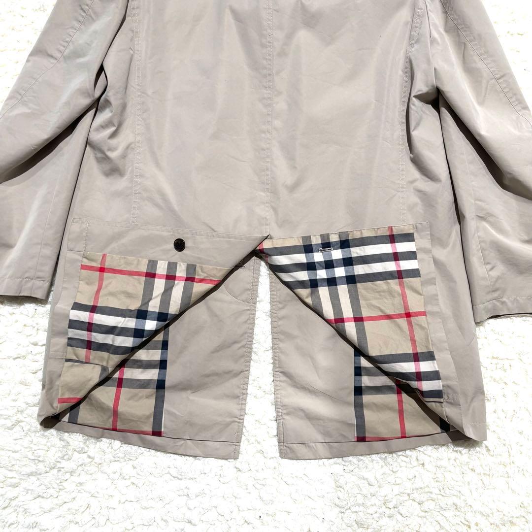 【極美品・L】バーバリー ステンカラーコート メガチェック オーバーサイズ