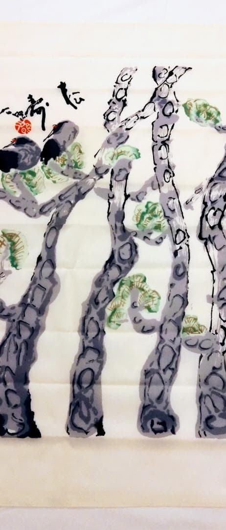 高級　京ゆうぜん　掛け軸　暖簾　のれん　東大寺　染め物