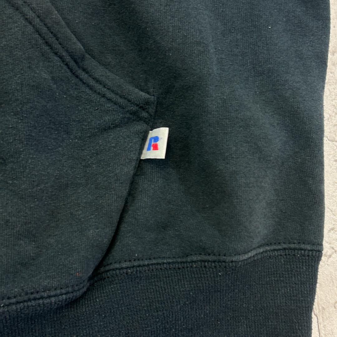 玉*隊様 USA製　ラッセルアスレチック　前V 　ブランク　パーカー　古着　ブラ