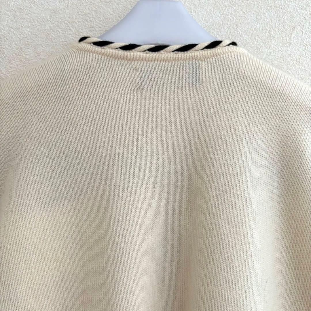 試着のみ　バランタイン　カシミヤ　ノーカラー　ニット　ジャケット　レディース