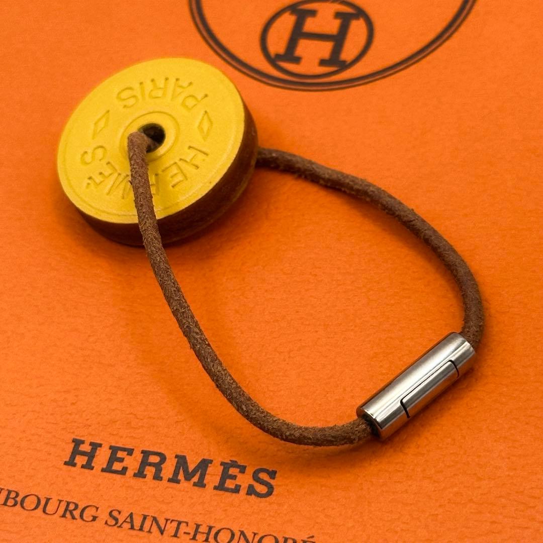 【希少色】HERMES セリエ ポルトクレ トークン レザーチャーム キーリング