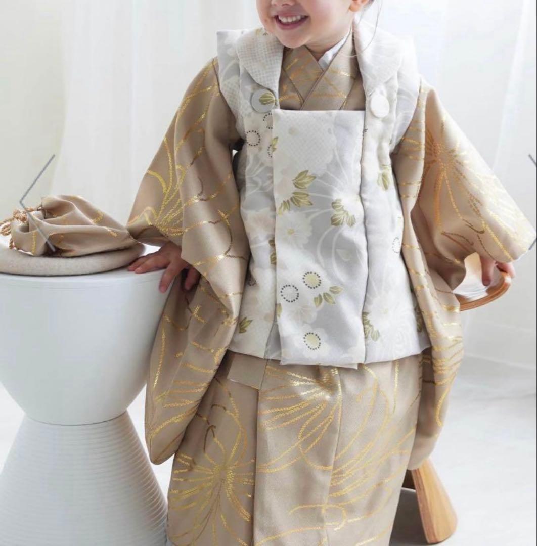 【美品】 utatane ひよこ商店 七五三 3歳 着物 セット被布