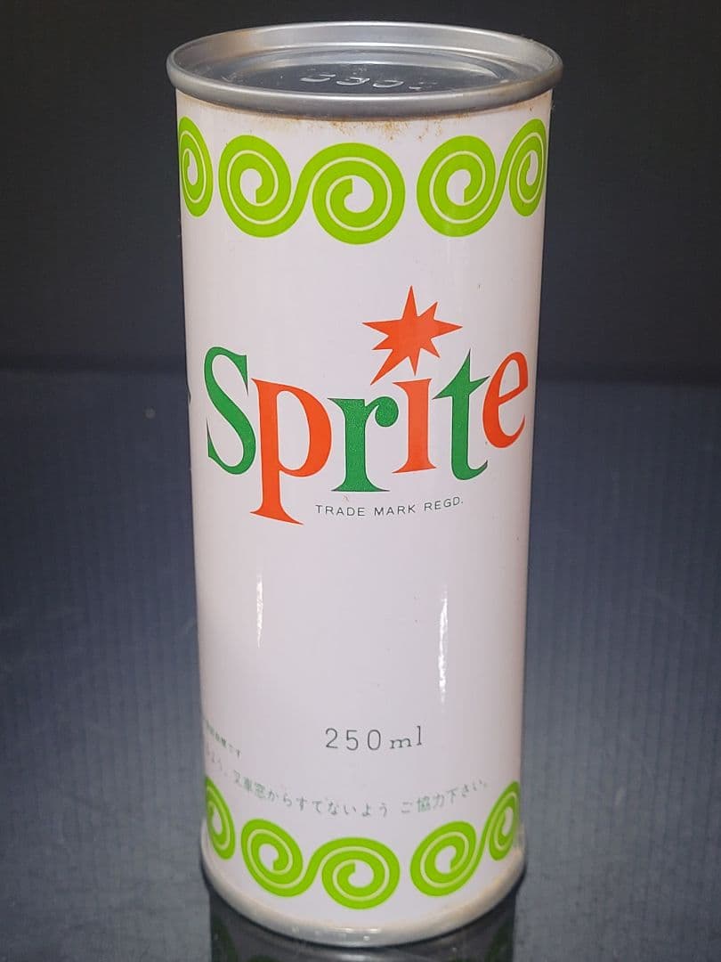 当時物 リボンオレンジ レモンスカッシュ スプライト空き缶 昭和レトロ
