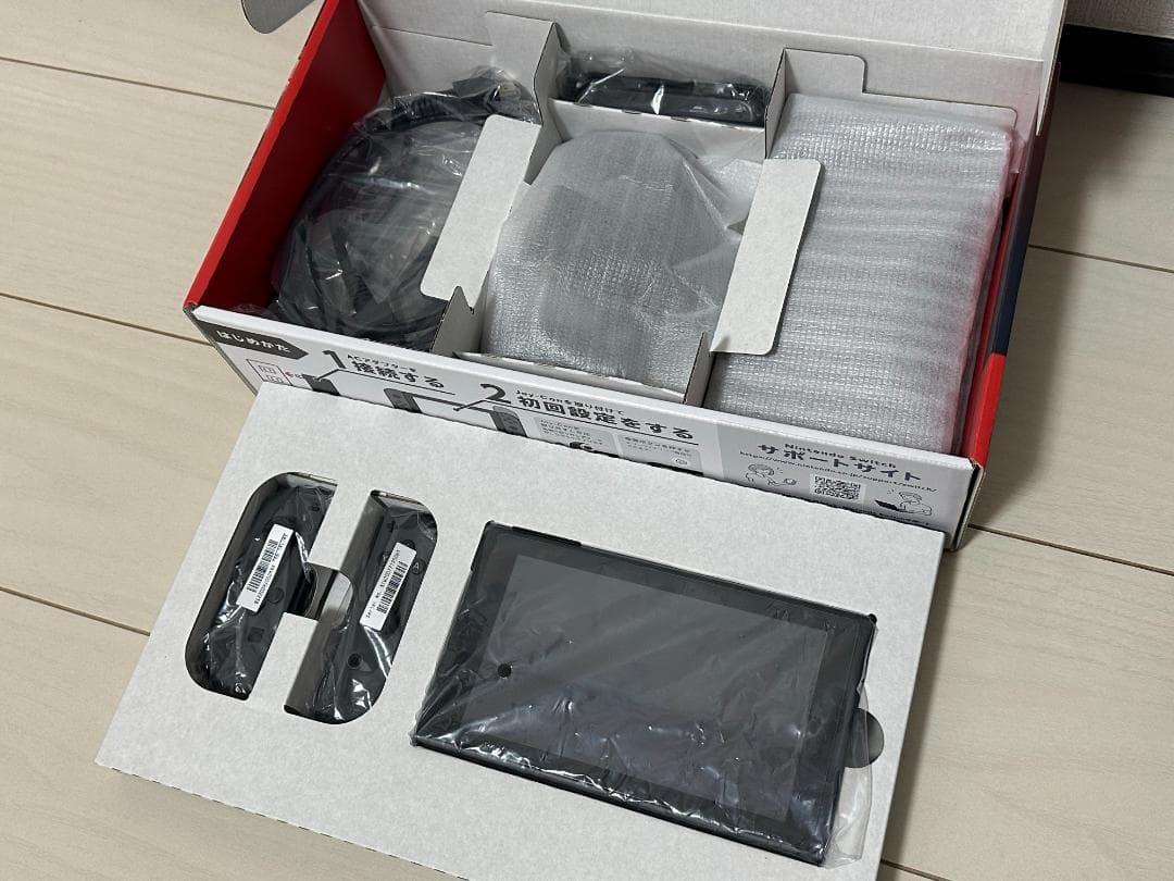 Nintendo Switch 本体 グレー バッテリー強化版 128GB付き