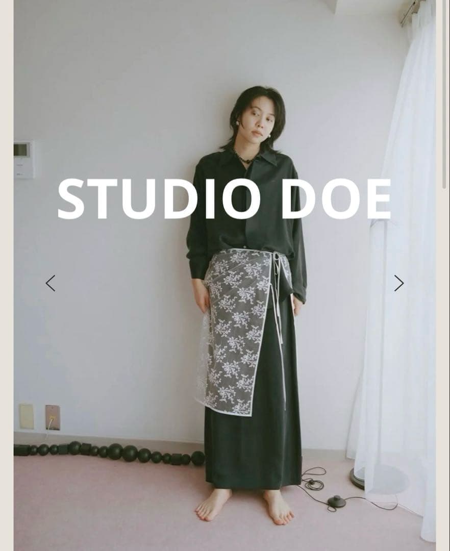 スカート studio doe Floral Lace Wrap Skirt white