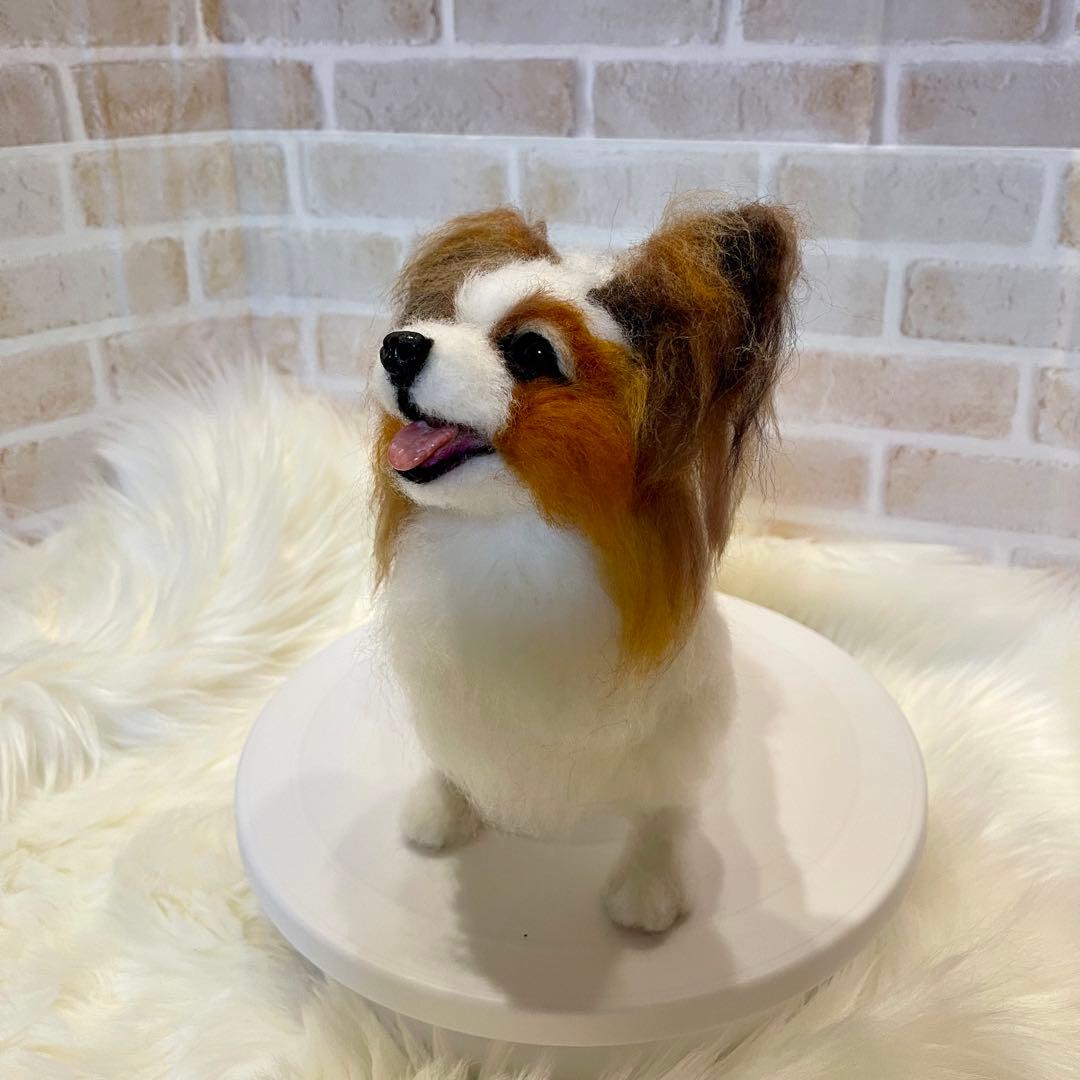 パピヨン　羊毛フェルト　momoichigo