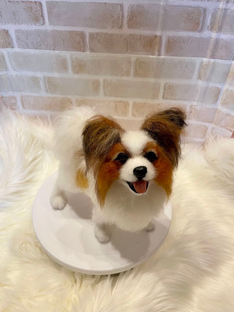 パピヨン　羊毛フェルト　momoichigo