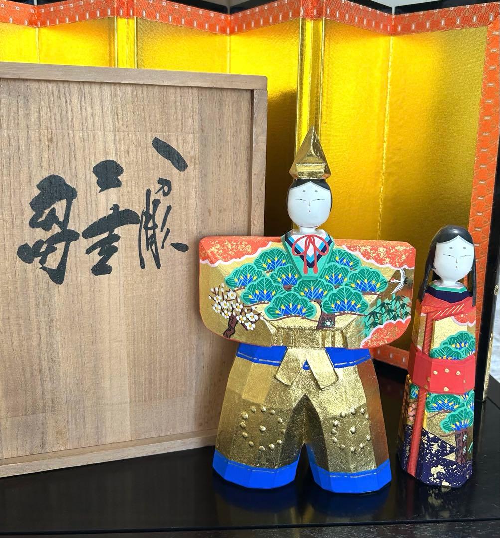 雛人形　一刀彫　清水俊明　古俊　7号(大型)