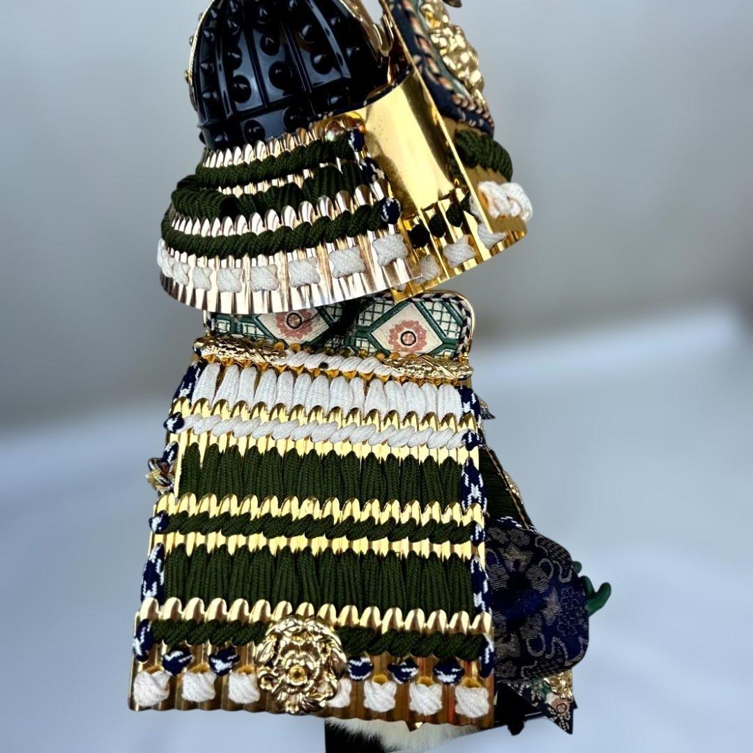 五月人形　久月　若大将飾　屛風・床飾布付き　武者大将