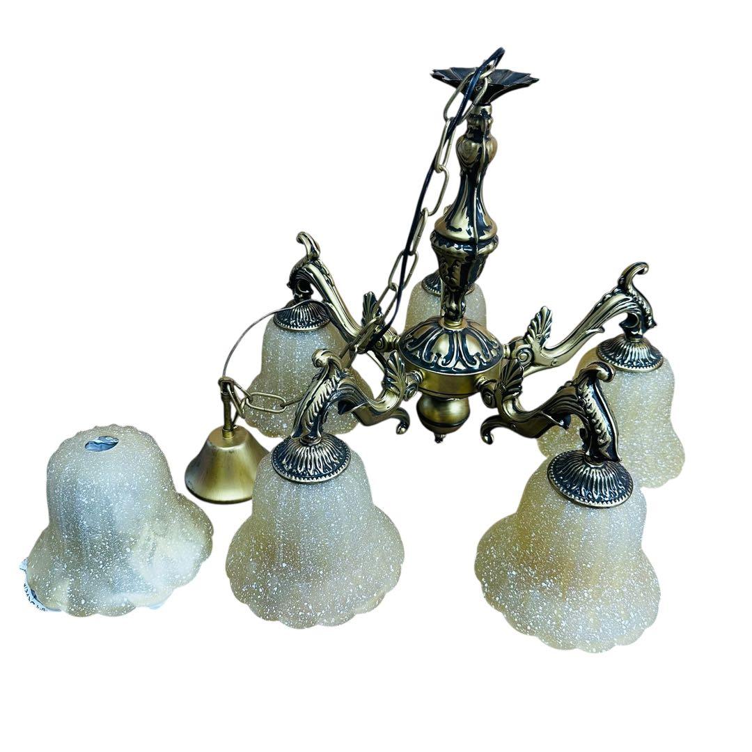 秋月貿易　フロアライト　シャンデリア　５灯　点灯〇