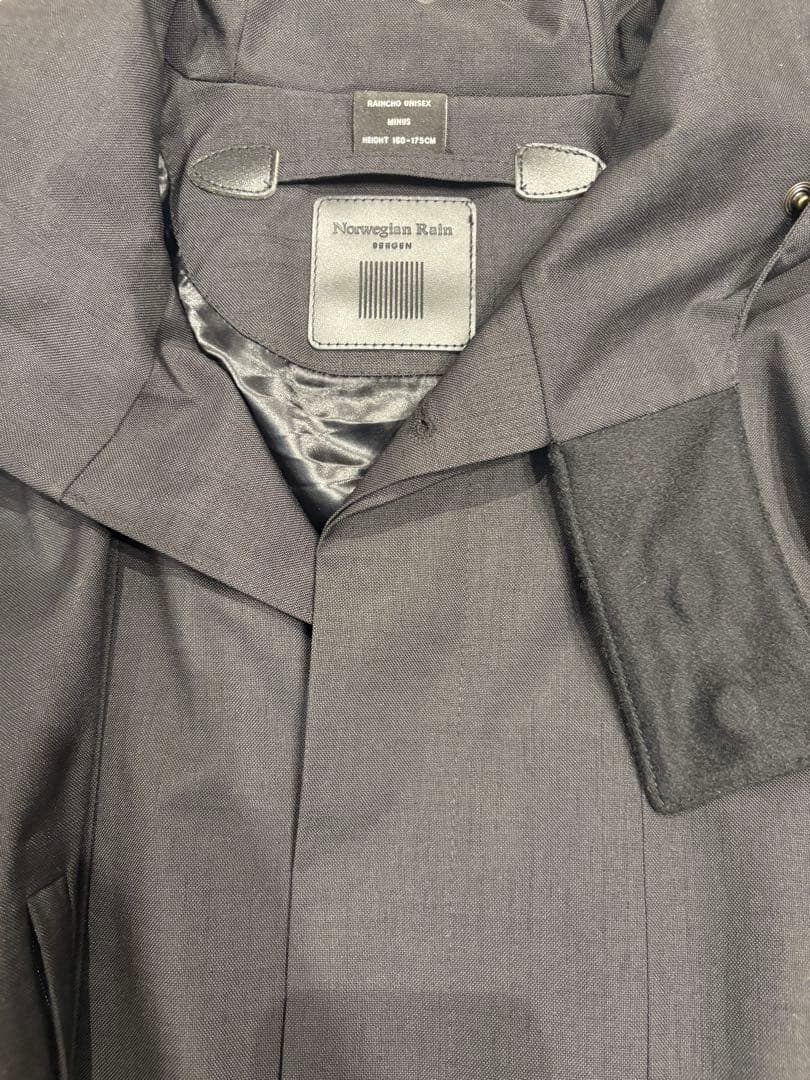 値下げ　美品　Norwegian Rain コート　レインチョ　ブラック　XS