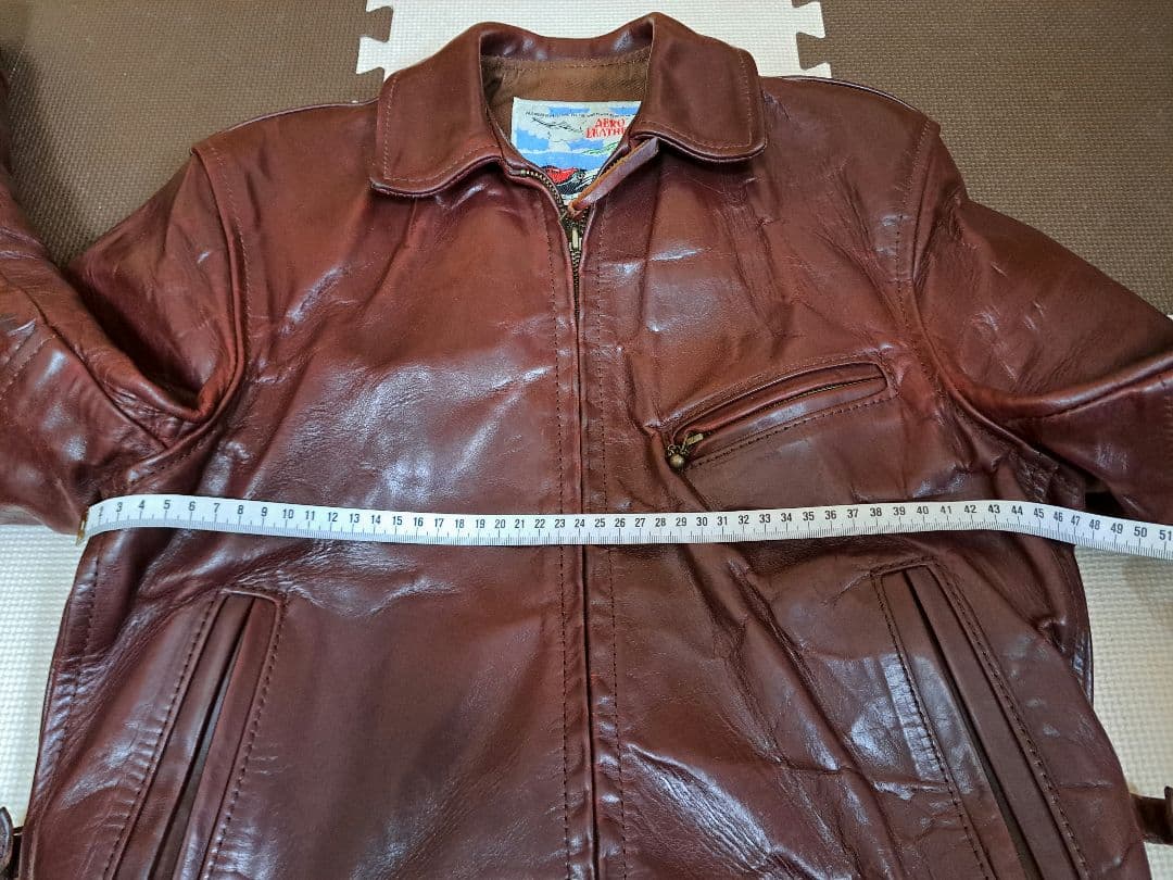 エアロレザーハーフベルトsize３４ホースハイドコードバングッドコンディション